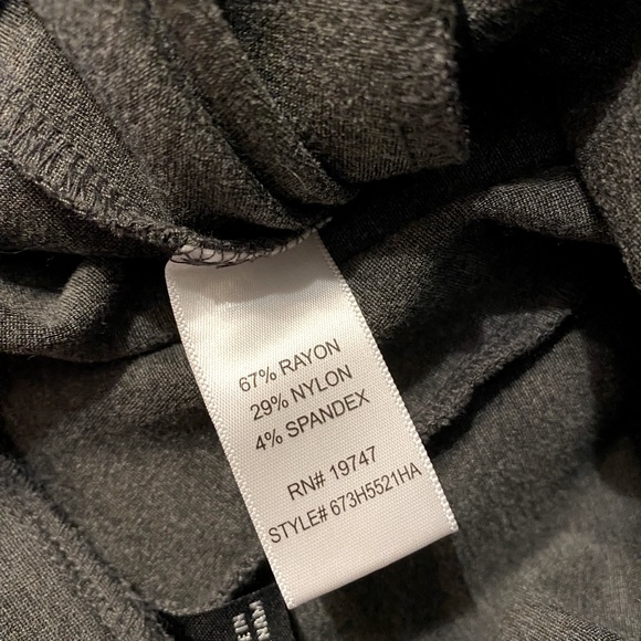 Ladies Counterparts Size S Ponte Knit Bootcut Pants, Gray, Petite Length - Picture 4 of 4